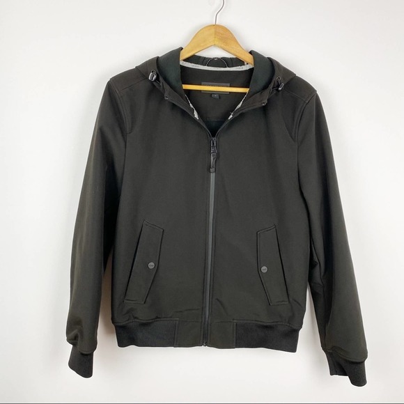Guess Other - Guess Men's Jacket Hooded Bomber Jacket Water Resistant Black M Medium